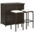  Bar Set Brown PE rattan, steel Large Bar Set Rectangular A949-313470