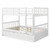 Full over Full Bunk Bed Platform Wood Bed with Ladder-White B593-HW65358COLOR+