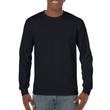 Men's Heavy Cotton Long Sleeve T-Shirt (Black)