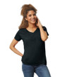  Women's V-Neck T-Shirt (Black)