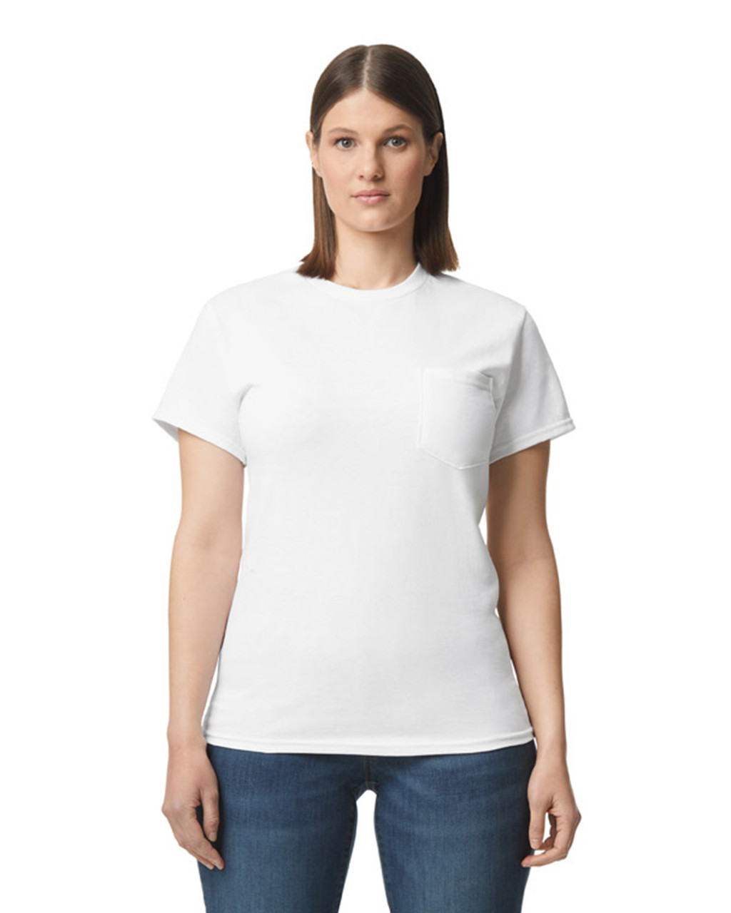 Gildan - Ultra Cotton Pocket T-Shirt - 2300 - White - Size: 4XL 