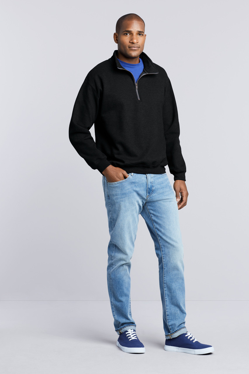 Quarter-zip Collar Sweatshirt - Black