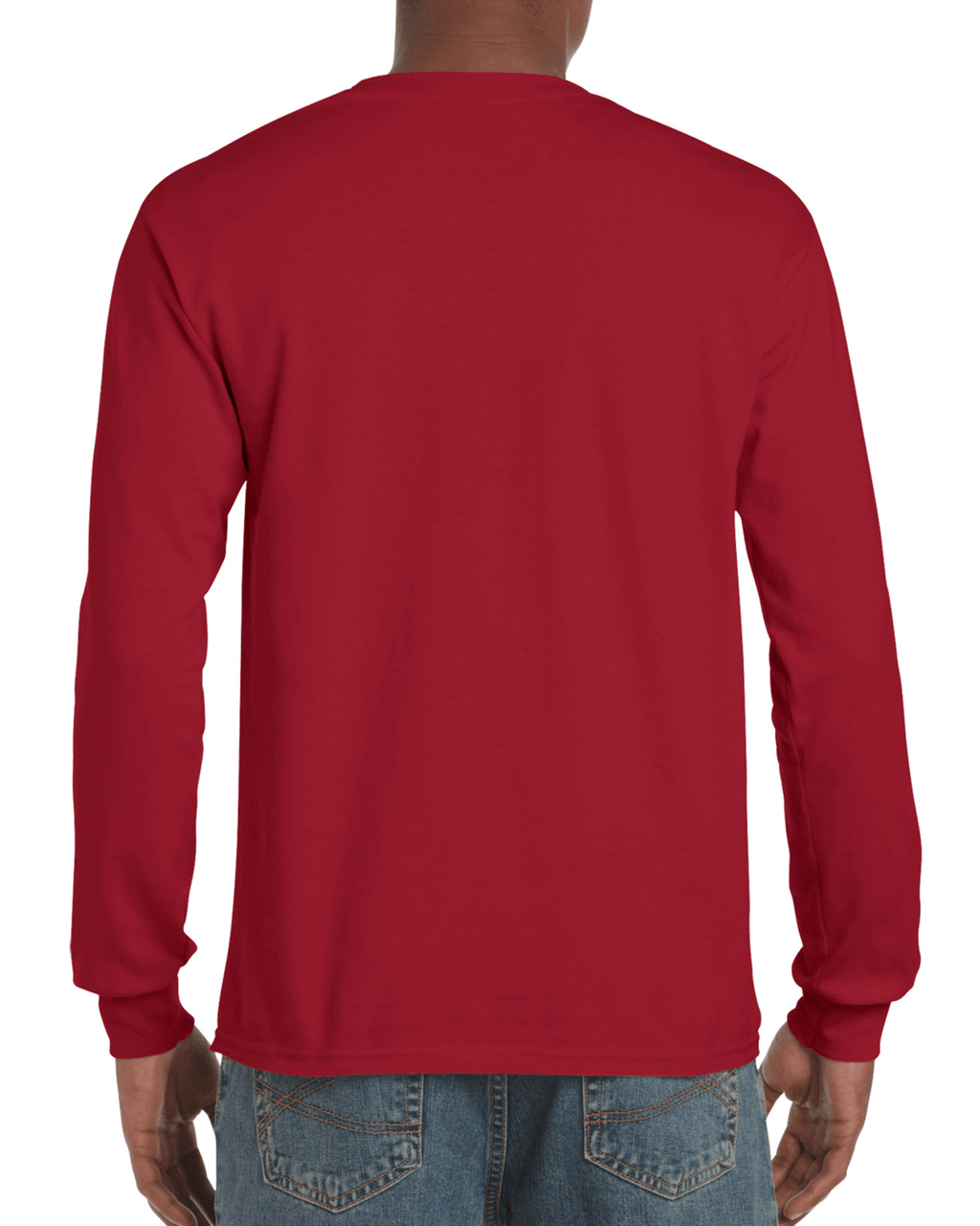 gildan red long sleeve