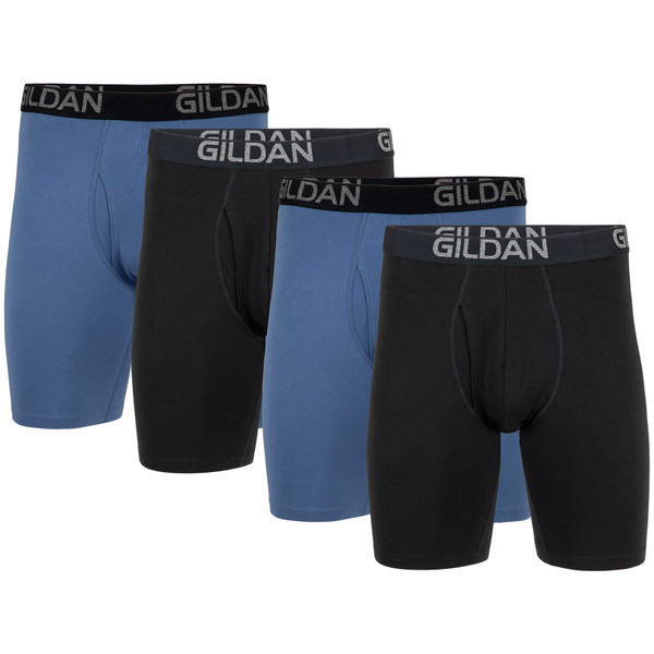 G9592PL Men's Cotton Stretch Long Leg Boxer Brief Gildan Retail