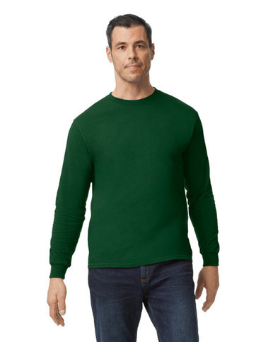 Gildan Men's Heavy Cotton Long Sleeve T-Shirt 2-Pack - Style G5400, 2XL Ash & Black
