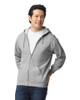 Gildan Heavy Blend Zip-Up Hoodie – Safety Orange, Super Comfortable & Durable (Size Small)
