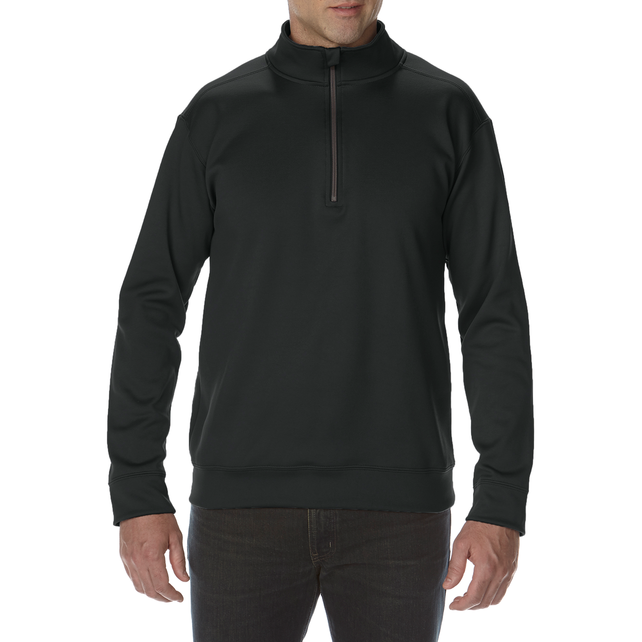 Performance Adult Tech 1/4 Zip Sweatshirt (Black)