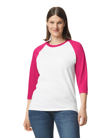 Gildan Adult Heavy Cotton 3/4 Raglan T-Shirt, Style G5700, 2-Pack