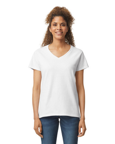 T-shirt Pesante 6 Oz. G500VL A V-collo – Cotone 100%, Colletto A V Slitta, Vestibilità Sagomata, Taglia L
