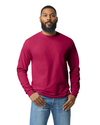  Adult Long Sleeve T-Shirt (Cardinal Red)