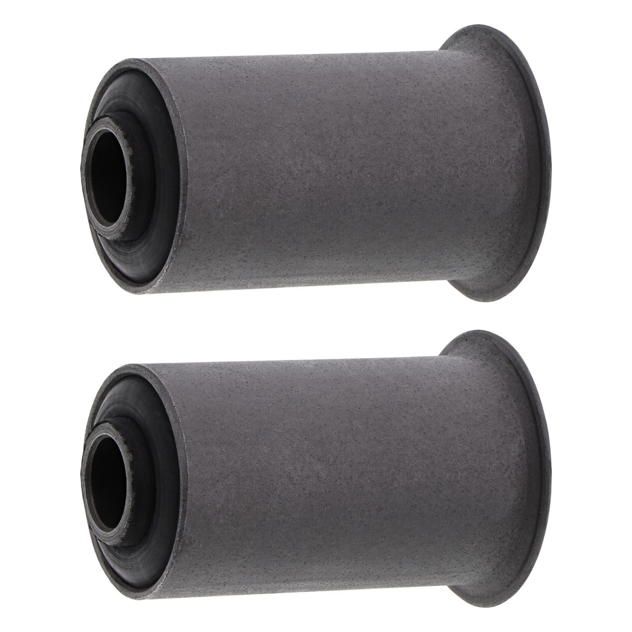 RB257 Flanged Metal Encased Rubber Leaf Spring Bushing - 2 Count