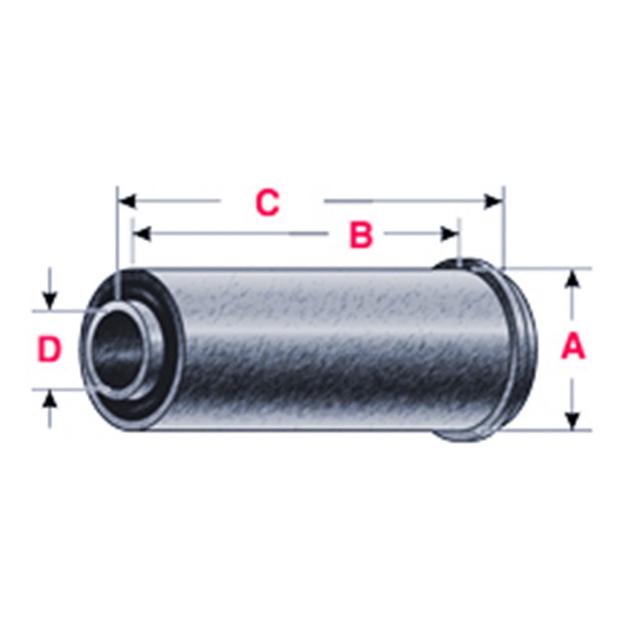RB271 Flanged Metal Encased Rubber Leaf Spring Bushing