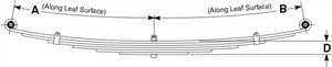 1986 - 1995 Suzuki Samurai front leaf spring, 4 leaves 1986 - 1995 Suzuki Samurai front leaf spring, 4 leaves