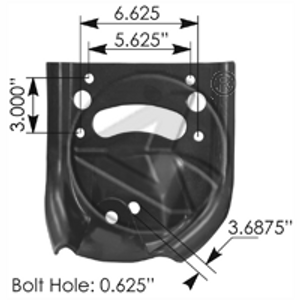 1994 - 2002 Dodge Ram 2500 / 3500 rear leaf spring hanger with 3" wide rear leaf spring 1994 - 2002 Dodge Ram 2500 / 3500 rear leaf spring hanger with 3" wide rear leaf spring