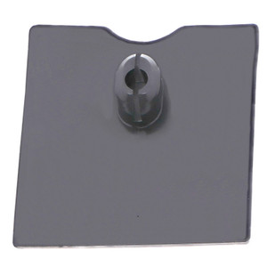 2-1/2" Square Leaf Spring Tip Insert with Offset Oval Button - Bottom View