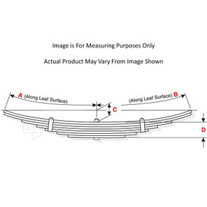 Mack / Volvo Single Axle Rear Top Helper Overload Leaf Spring 96-1291 Diagram