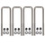 9/16 x 2-1/2 x 8-1/2 Square U Bolt - 4 Count