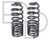 2019-2023 transit connect van rear hd coil springs, variable rate, pair