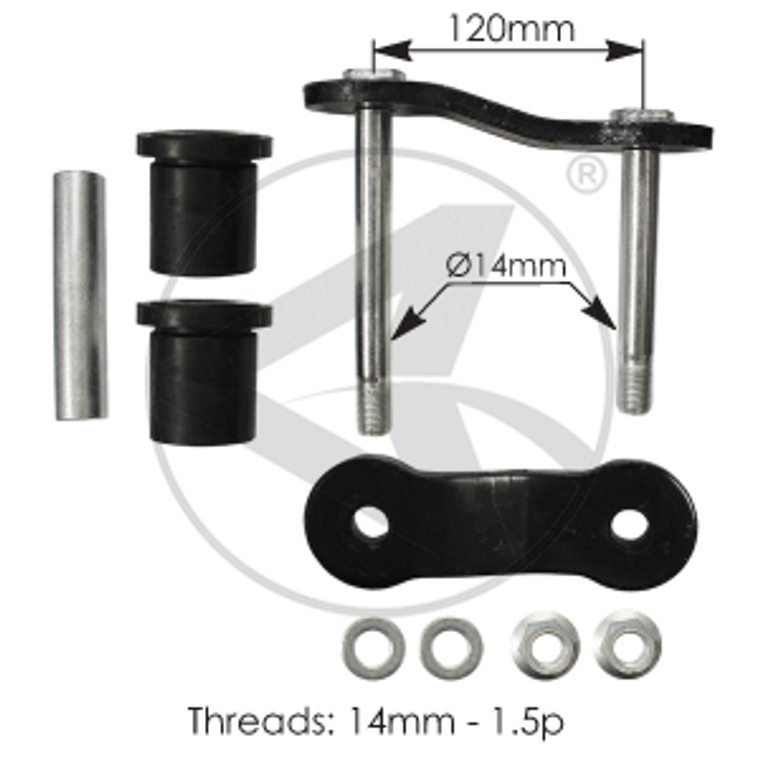 2000 - 2006 Toyota Tundra rear leaf spring shackle