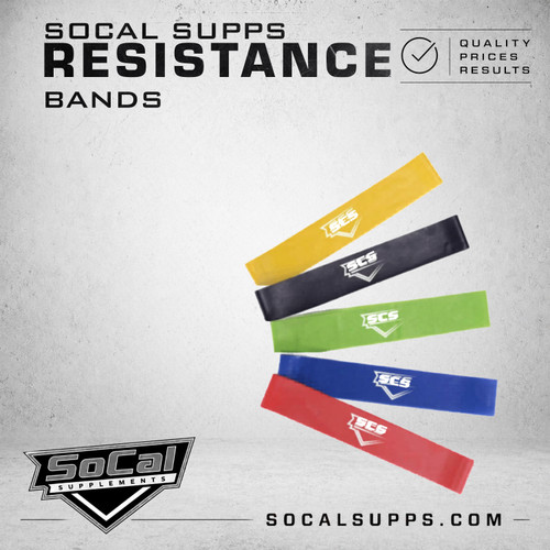 SCS Resistance Exercise Bands with Carry Bag (Set of 5)