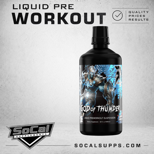 GOD OF THUNDER: 1st 2-IN-1 High Stim + Glycerol Liquid Pre-Workout