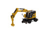 HO 1:87 Diecast Masters 85612 Cat M323F Railroad Wheeled Excavator - Safety Yellow