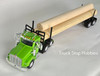 HO 1:87 TSH 8666 Kenworth T-800 w/Logging Trailer - Logs - LIME GREEN