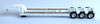 HO 1:87 HO Logistics 487 Heavy Equipment Semi Trailer only - WHITE 3-axle