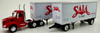 HO 1:87 HO Logistics 81650 Peterbilt 579 w/2-28' Dry Van Tailers -SAIA MOTOR