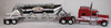 HO 1:87 TNS # 022S - Peterbilt 389 - Red/White w/Chrome Pneumatic Trailer - FIRST CLASS SERVICES
