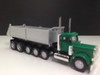 HO 1:87 Promotex 6417 Peterbilt Super Dump 3 Lift Axles - GREEN/SILVER