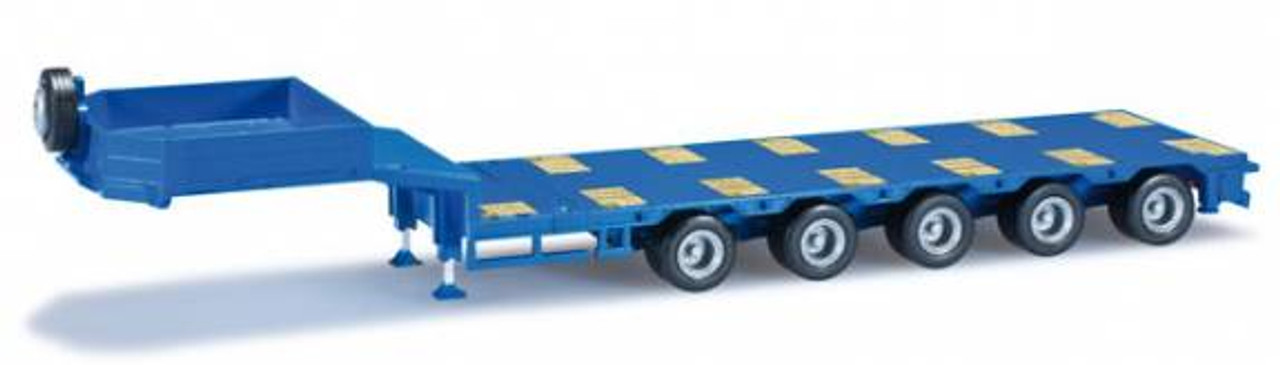 HO 1/87 Herpa # 76388-006 - Goldhofer 5-Axle Drop Deck Low-Boy Trailer -  Blue