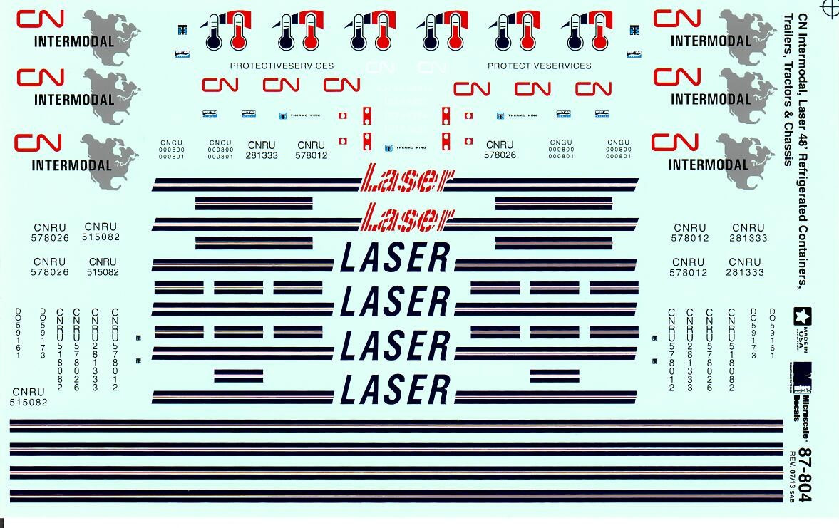 Microscale Decals 87-854 HO Scale DM&IR Cabooses (1945-1990