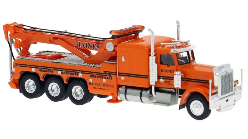 HO 1:87 Brekina 86282 - 1974 Peterbilt 359 Tow Truck - HAINES