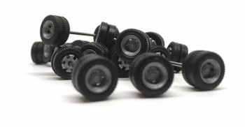 HO 1:87 Promotex # 5493 Goldhofer Trailer Wheelsets (12 axle sets) 9 mm Diameter