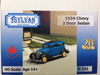 HO 1:87 Sylvan Scale Models # V-231 1934 Chevy 2 Door Sedan KIT