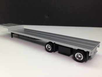 HO 1/87 Promotex # 5455 - 2 axle dropdeck trailer w/ low-profile chrome wheels