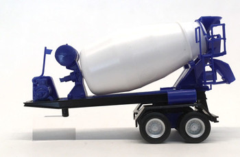 HO 1:87 Promotex # 5492 Cement Mixer w/Trailer - KIT - Blue/White