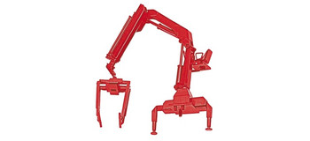 HO 1:87 Herpa # 54126 HIAB X-Hipro loading crane Hoist w/ hook - Red -  Truck Stop Hobbies 1-87 -