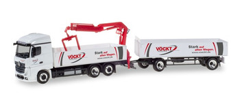 HO 1:87 Herpa # 310444 Mercedes Actros Truck/Trailer w/Hoist - Vockt