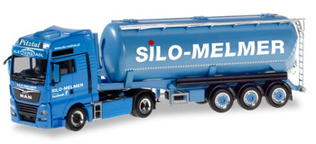 HO 1:87 Herpa # 310574 MAN TGS Dry Bulk Silo Truck: Melmer