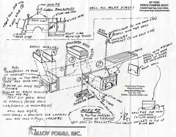 HO 1:87 Alloy Forms # 7035 Pierce Surburan Pumper Body Only KIT