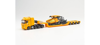 HO 1:87 Herpa # 313001 Mercedes Arocs Lowboy Heavy Haul w 