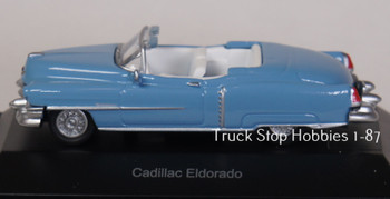 HO 1:87 Schuco # 7601 - 1953 Cadillac Eldorado Convertible Top Down - Baby Blue