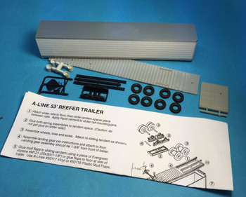 HO 1:87 A-Line # 50507 - 53' Reefer Trailer Silver Roof KIT