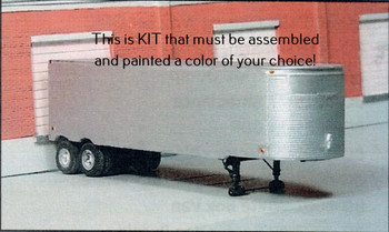 HO 1:87 Sylvan T-023 - 1951-55 Fruehauf Stainless Steel Dry Van Trailer KIT  WEST COAST