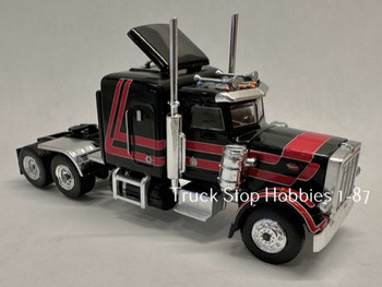 HO 1:87  Brekina 85713 -  359 Peterbilt Tractor w/Sleeper - Black/Red