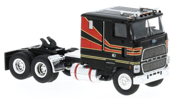 HO 1:87  Brekina 85854 - 1978 Ford CTL-9000 COE Tractor - BLACK/RED