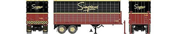 HO 1:87 Rapido 403079 - 26' Can-Car Dry Van Trailer - Simpsons #T403 (black, red)