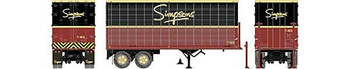 HO 1:87 Rapido 403080 - 26' Can-Car Dry Van Trailer - Simpsons #T412 (black, red)